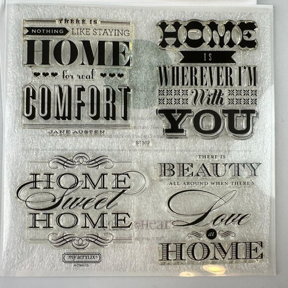 My Acrylix Home Sweet Home Stamp Of The Month Set s1302 - Picture 1 of 2